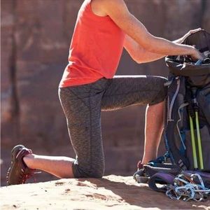 DULUTH TRADING Co Women's NoGA Classic Capris Black Heather Size XL